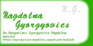 magdolna gyorgyovics business card